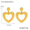 Wholesale 316L Stainless Steel Geometric Retro Temperament Earrings Gold Plated