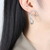 Wholesale 316L Stainless Steel Geometric Ring Earrings Electroplated With 18K Gold For Women