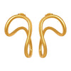 Wholesale 316L Stainless Steel Geometric Ring Earrings Electroplated With 18K Gold For Women
