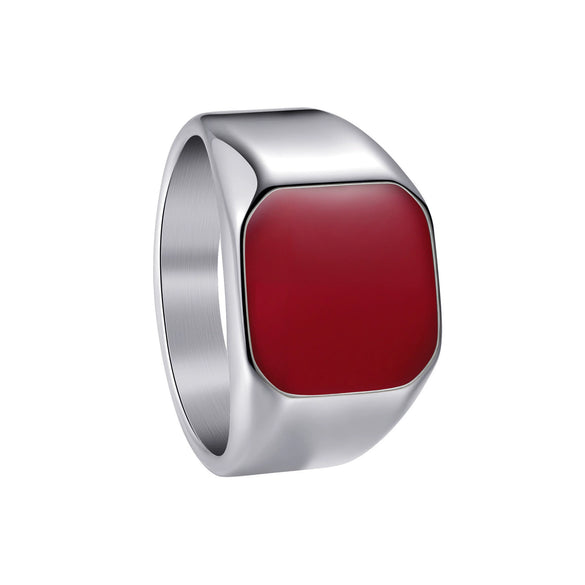 Wholesale Titanium Steel Geometric Ring With Electroplating Simple Style Unisex