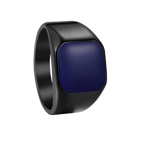Wholesale Titanium Steel Geometric Ring With Electroplating Simple Style Unisex