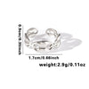 Wholesale Titanium Steel Geometric Ring With Heart Shape Flower Leaves Letters Numbers And Text Patterns And Electroplating Treatment