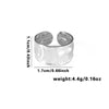 Wholesale Titanium Steel Geometric Ring With Heart Shape Flower Leaves Letters Numbers And Text Patterns And Electroplating Treatment