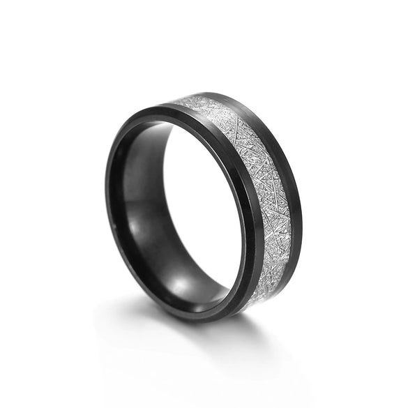 Wholesale Titanium Steel Geometric Ring With Polishing Treatment For Men And Women