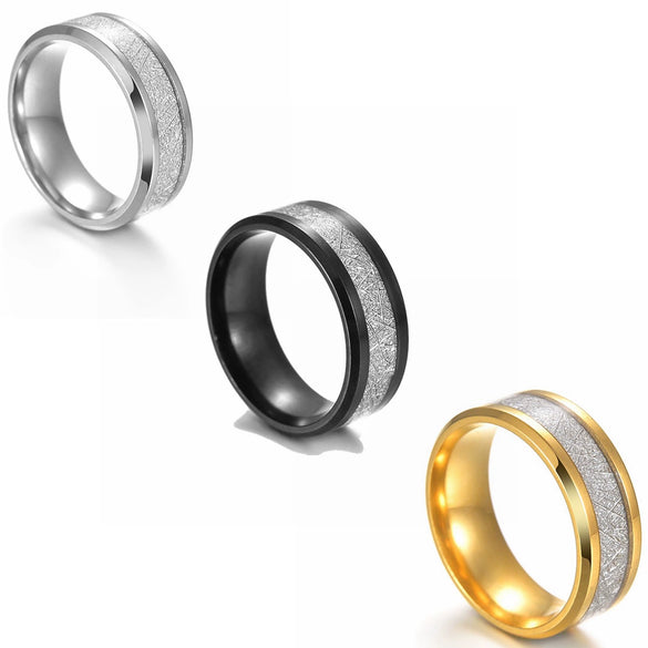 Wholesale Titanium Steel Geometric Ring With Polishing Treatment For Men And Women