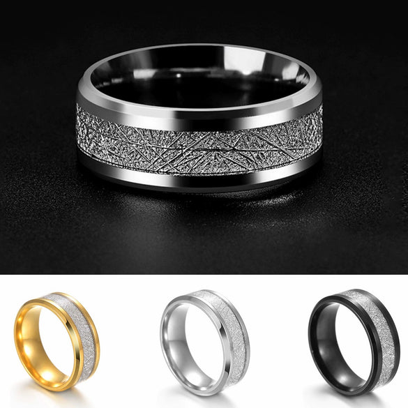 Wholesale Titanium Steel Geometric Ring With Polishing Treatment For Men And Women