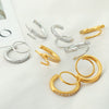 Wholesale 316L Stainless Steel Geometric Rotating Earrings Electroplated Unisex Minimalist Fashion Ear Jewelry