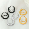 Wholesale 316L Stainless Steel Geometric Rotating Earrings Electroplated Unisex Minimalist Fashion Ear Jewelry