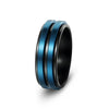 Wholesale Titanium Steel Geometric Rotating Ring Jewelry Stressrelief Hand Accessory Electroplated Unisex