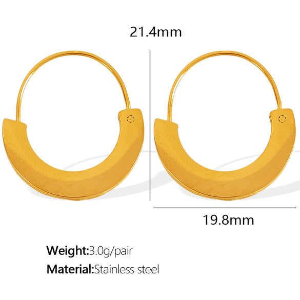 Wholesale 316L Stainless Steel Geometric Round Oil Drop Enamel Earrings For Women With Electroplating
