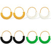 Wholesale 316L Stainless Steel Geometric Round Oil Drop Enamel Earrings For Women With Electroplating