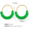 Wholesale 316L Stainless Steel Geometric Round Oil Drop Enamel Earrings For Women With Electroplating