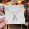 Wholesale Titanium Steel Geometric Ruyi Safe Lock Pendant Necklace For Women With Electroplating And Cross Chain