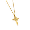 Wholesale Titanium Steel Geometric Saturn Key Necklace With Diamond For Women Light Luxury Style