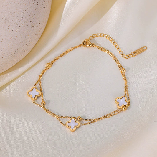 Wholesale Titanium Steel Geometric Shape Women's Anklet Simple Highend Fashion