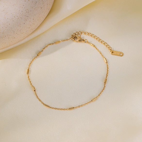 Wholesale Titanium Steel Geometric Shape Women's Anklet Simple Highend Fashion