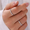 Wholesale Titanium Steel Geometric Shaped Electroplated 18K Gold Nonfading Stitching Ring Hand Jewelry For Women And Men