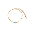 Wholesale Titanium Steel Geometric Simple Bracelet With Pearl Sailor Buckle Electroplated