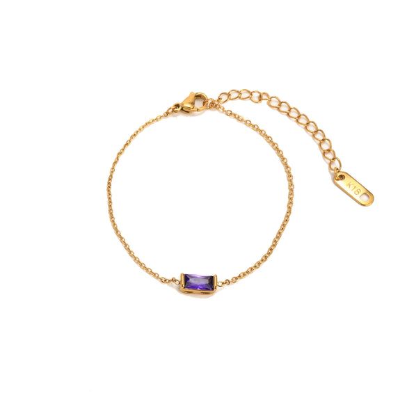 Wholesale Titanium Steel Geometric Simple Bracelet With Pearl Sailor Buckle Electroplated