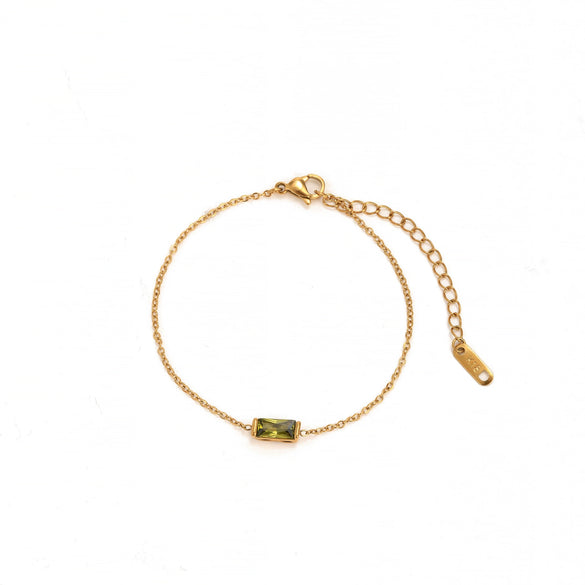 Wholesale Titanium Steel Geometric Simple Bracelet With Pearl Sailor Buckle Electroplated