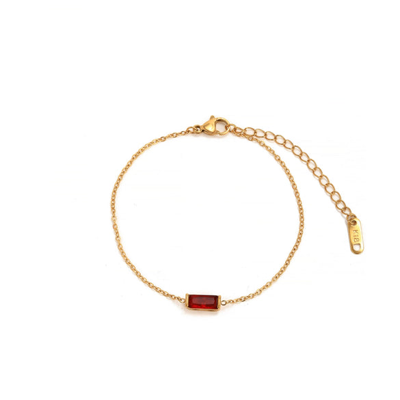 Wholesale Titanium Steel Geometric Simple Bracelet With Pearl Sailor Buckle Electroplated