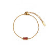 Wholesale Titanium Steel Geometric Simple Bracelet With Pearl Sailor Buckle Electroplated