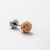 Wholesale Titanium Steel Geometric Simple Style Electroplated Ear Nail For Women