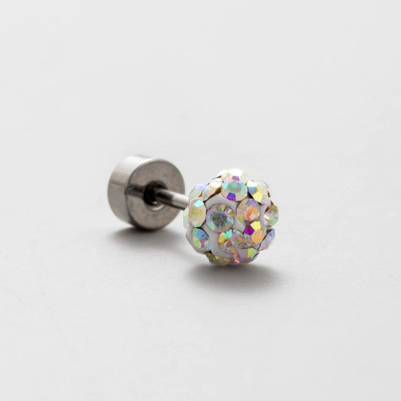 Wholesale Titanium Steel Geometric Simple Style Electroplated Ear Nail For Women