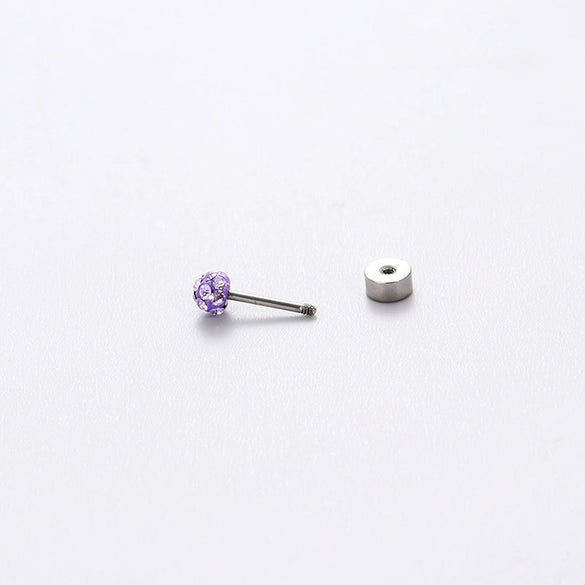 Wholesale Titanium Steel Geometric Simple Style Electroplated Ear Nail For Women