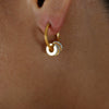 Wholesale Titanium Steel Geometric Small Circle Earrings For Women Gold Plated