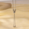Wholesale Titanium Steel Geometric Snake Bone Chain Adjustable Necklace For Women With Electroplating Design
