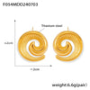 Wholesale 316L Stainless Steel Geometric Spiral Shape Earrings With Electroplating Treatment And Design Sense For Unisex