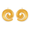 Wholesale 316L Stainless Steel Geometric Spiral Shape Earrings With Electroplating Treatment And Design Sense For Unisex