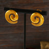 Wholesale 316L Stainless Steel Geometric Spiral Shape Earrings With Electroplating Treatment And Design Sense For Unisex
