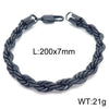 Wholesale Titanium Steel Geometric Sporty Style Spiral Hemp Rope Twist Chain Women's Bracelet