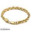 Wholesale Titanium Steel Geometric Sporty Style Spiral Hemp Rope Twist Chain Women's Bracelet
