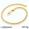 Wholesale Titanium Steel Geometric Sporty Style Spiral Hemp Rope Twist Chain Women's Bracelet