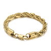 Wholesale Titanium Steel Geometric Sporty Style Spiral Hemp Rope Twist Chain Women's Bracelet