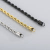 Wholesale Titanium Steel Geometric Sporty Style Spiral Hemp Rope Twist Chain Women's Bracelet