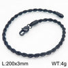 Wholesale Titanium Steel Geometric Sporty Style Spiral Hemp Rope Twist Chain Women's Bracelet