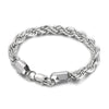Wholesale Titanium Steel Geometric Sporty Style Spiral Hemp Rope Twist Chain Women's Bracelet