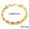 Wholesale Titanium Steel Geometric Sporty Style Spiral Hemp Rope Twist Chain Women's Bracelet