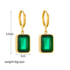 Wholesale Titanium Steel Geometric Square And Round Earrings Goldplated Fashion Retro Style For Women