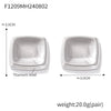 Wholesale Titanium Steel Geometric Square Concave Earrings 18K Gold Plated Simple Style For Women