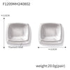 Wholesale Titanium Steel Geometric Square Concave Earrings Plated With 18K Gold Simple Style For Women