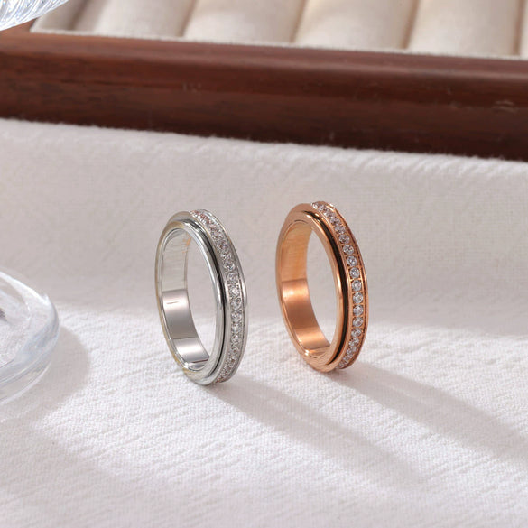 Wholesale Titanium Steel Geometric Star Electroplated Ring Simple Style Unisex