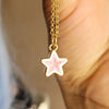 Wholesale Titanium Steel Geometric Star Love Necklace Vacuum Gold Plated