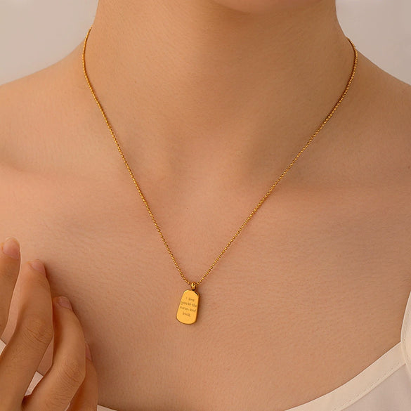 Wholesale Titanium Steel Geometric Star Moon Necklace Fashion Niche Electroplating Design For Women