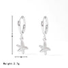 Wholesale Titanium Steel Geometric Starfish Pendant Earrings For Women Minimalist Style