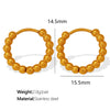 Wholesale 316L Stainless Steel Geometric Stud Earrings For Women Simple Retro Style With Gold Beads And Electroplating